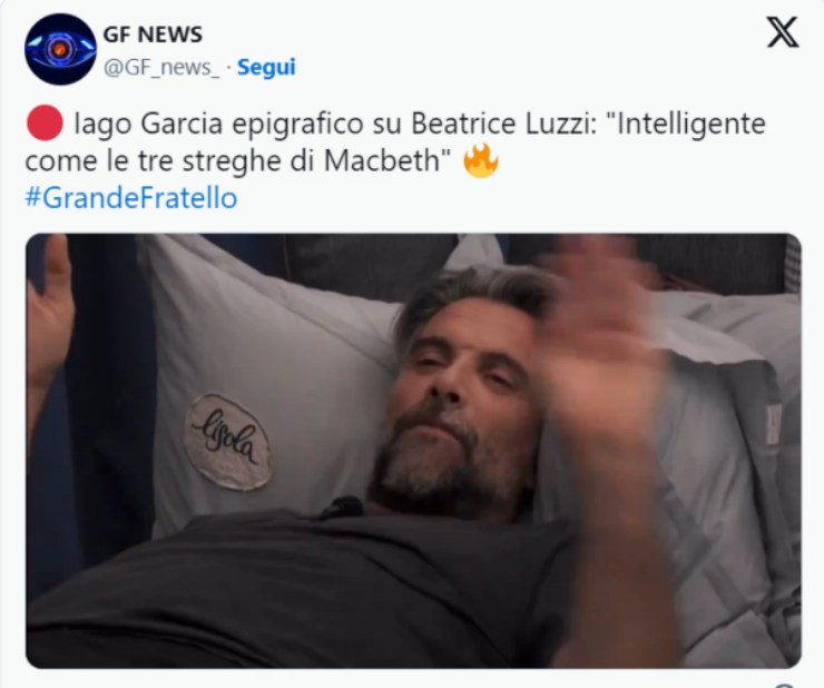 Luca Calvani critica la Luzzi